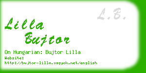 lilla bujtor business card